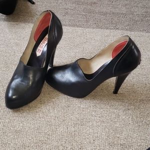 Leather Guillaume hinfray heels